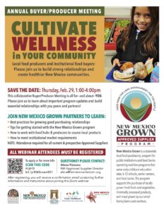 Flyer for NM Grown annual Buyer/Grower event on February 29